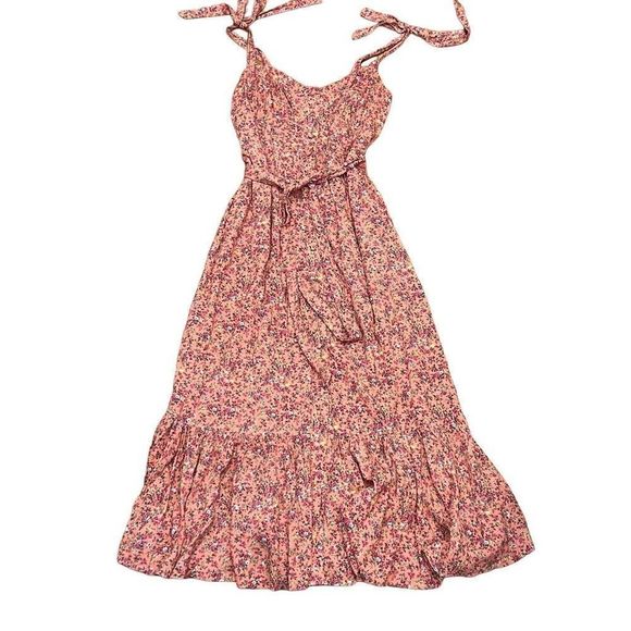 J. Crew Floral Midi Dress with Ruffle Hem - Picture 1 of 5